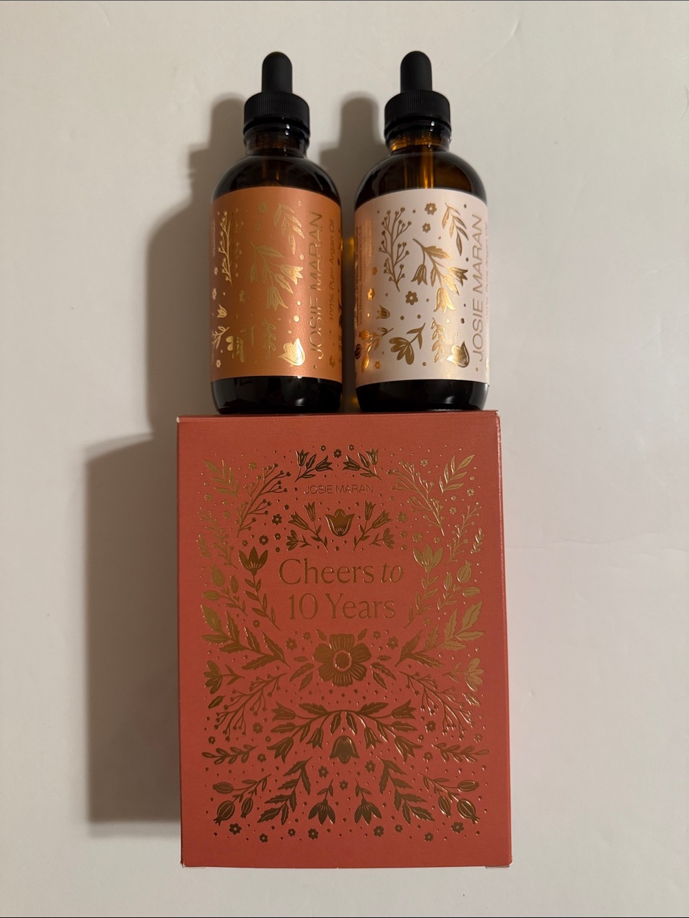 JOSIE MARAN Limited Edition Argan Facial Oil Duo with Gift Box 4+4oz=8 oz